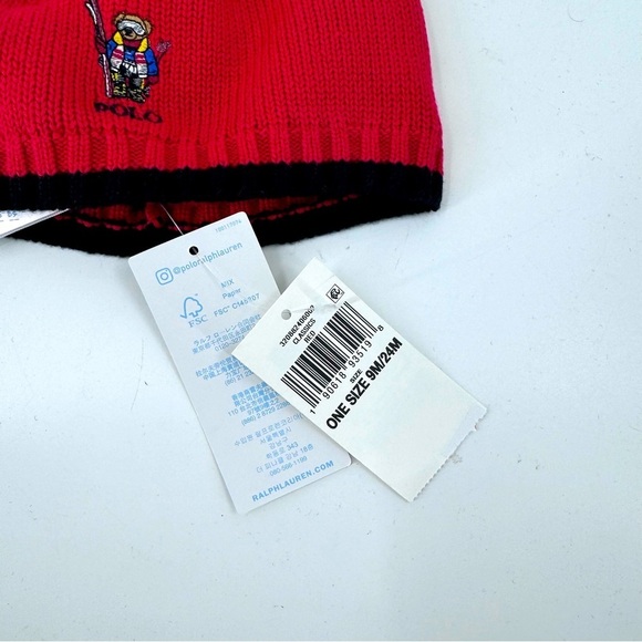 NWT Polo Ralph Lauren Bear beanie kids 9M - 24 Months - Picture 6 of 7
